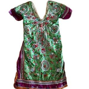 Vintage open back dress from India